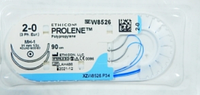 Пролен (Prolene) 2/0, довжина 90см, 2 колючі голки 31мм, W8526 Ethicon США