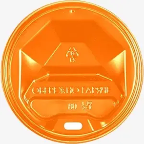 Кришка для стакани 75 мм помаранчева