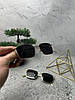 Сонцезахисні окуляри . Чорні в золотій оправі, фото 5