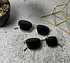 Сонцезахисні окуляри . Чорні в золотій оправі, фото 3
