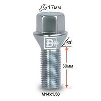 Болт C17D30 Z M14X1,50X30 Цинк Конус с выступом ключ 17 мм