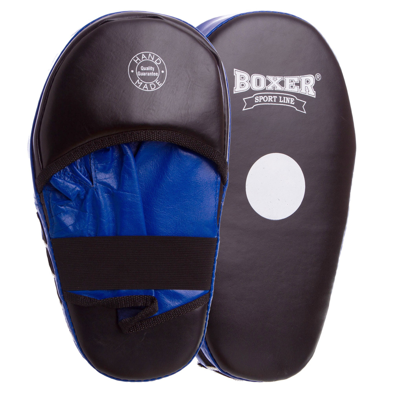 Лапи боксерські натуральна шкіра прямі подовжені BOXER 38х18х4.5см 2шт