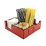 Барний органайзер для кав'ярні 30х30 см кришечки, серветки, цукор, трубочки/Laser-UA Київ, фото 3