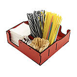 Барний органайзер для кав'ярні 30х30 см кришечки, серветки, цукор, трубочки/Laser-UA Київ, фото 2