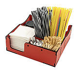 Барний органайзер для кав'ярні 30х30 см кришечки, серветки, цукор, трубочки/Laser-UA Київ, фото 5