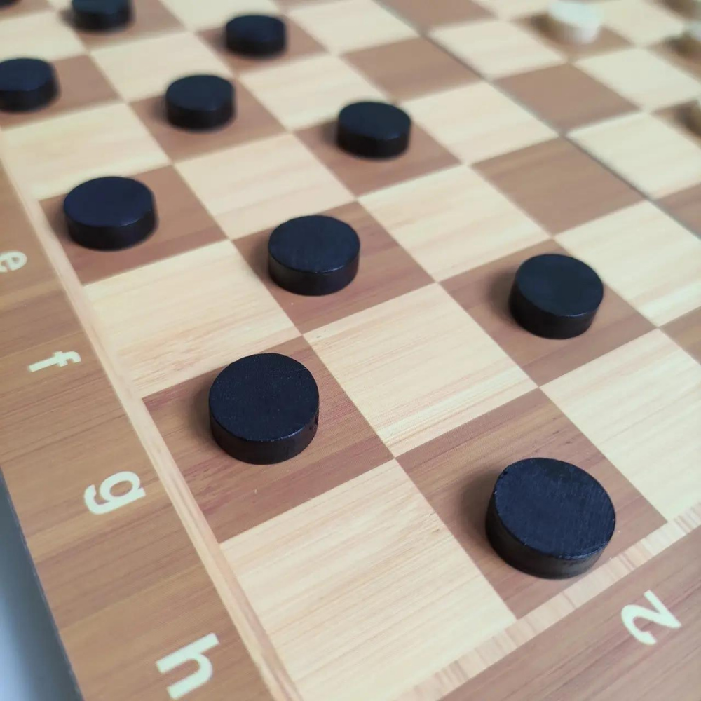 Набор игр Шахматы, шашки, нарды 3 в 1 деревянные Zelart Шахматная доска 34 x 34 см Коричневый (W7723) - фото 5 - id-p1766707371