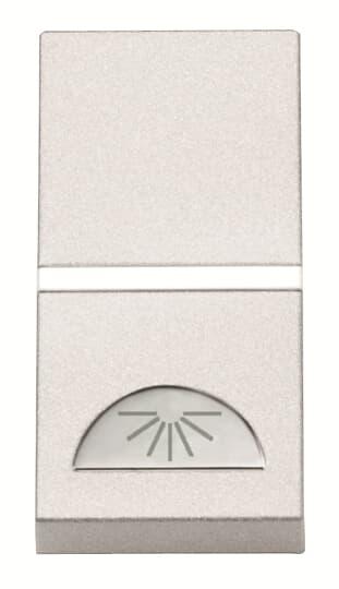 Кнопка 1 модульна ABB Niessen Zenit N2104.2 BL Світло Біле (2CLA210420N1101)