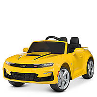 Детский электромобиль Chevrolet на пульте управления с музыкой и светом Bambi M 5669EBLR-6 Желтый