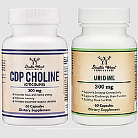 Double Wood CDP Chоline + Uridine Combo / CDP Холин 60 капс + Уридин Поддержка конгитивных функций