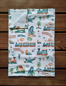 Багаторазова дитяча непромокальна пелюшка 100 х 70 см, бавовна + мембрана + бамбукова махра BST Ментоловий+Коричневий