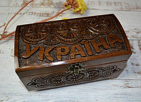 Скринька різьблена "Ukraine" - "Україна" - "Україна", фото 1