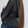 Жіноча сумка з блискавкою "Бланка" 29см, Чорна / Жіноча сумка через плече з ремінцем, фото 6
