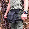Тактична сумка на пояс та стегно на 5л, Чорна A05 / Армійська чоловіча сумка / Поясна сумка / Барсетка, фото 8