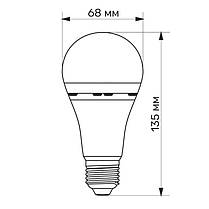 Світлодіодна лампа акумуляторна Titanum A68 10W E27 4000K TL-EMA68-10274, фото 3
