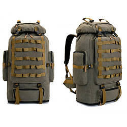 Похідний рюкзак на 80-100 л, 95(80)х37х23 см, xs-f22 Темний койот / Рюкзак для кемпінгу