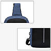 Рюкзак міський антизлодій з USB портом (31х18х10см) 1702 / Сумка через плече / Портфель однолямковий, фото 9