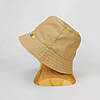 Патріотична панама "Прапор України" для чоловіків (Розмір 58-60 см) Бежевий / Літній капелюх, фото 3