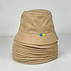 Патріотична панама "Прапор України" для чоловіків (Розмір 58-60 см) Бежевий / Літній капелюх, фото 8