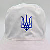Панама для чоловіків бавовняна з гербом України (58-60 см) Біла / Патріотична панама / Літній капелюх, фото 8