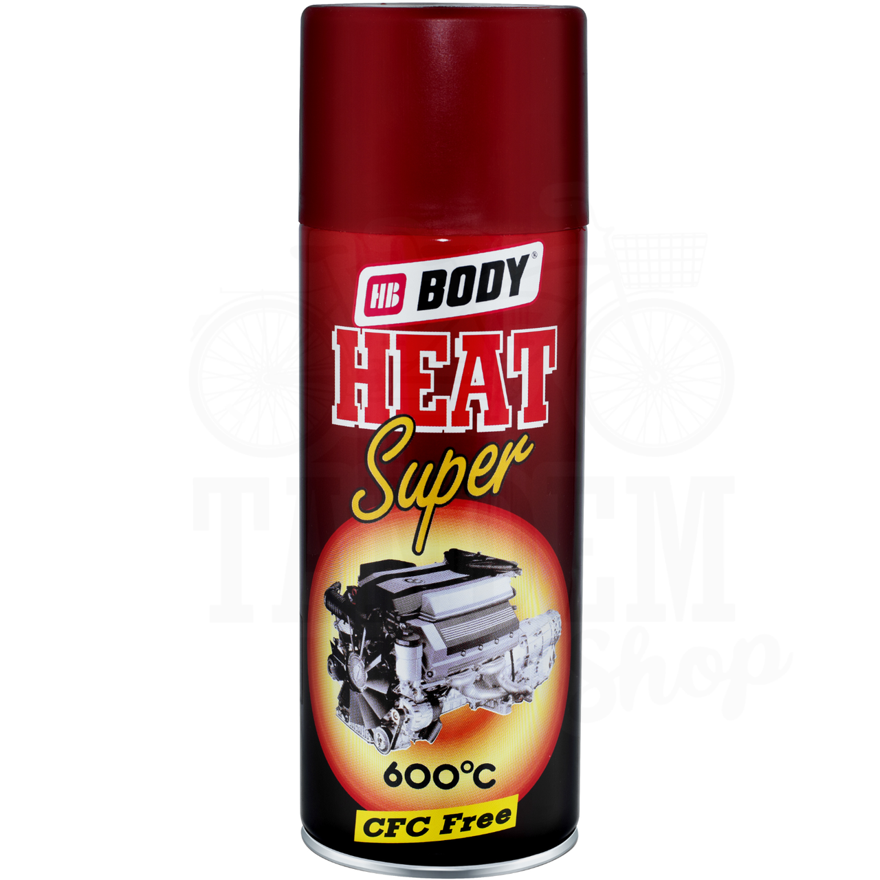 Фарба (емаль) для двигуна термостійка до 600 ° С HB BODY High Heat, 400 мл Аерозоль Червоно-коричневий
