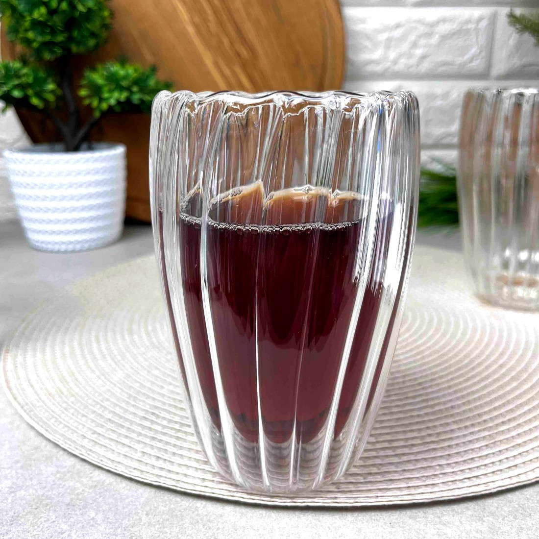 Висока склянка з подвійними стінками 450 мл Wave, фото 1