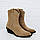 Козаки жіночі короткі з натуральної замші бежеві 40 Woman's heel, фото 5