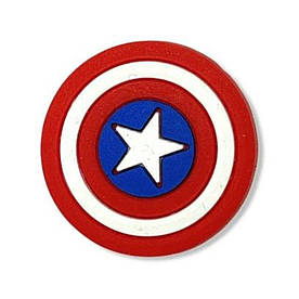 Джибітси прикраси для взуття кроксів сабо JIBBITZ Щит Капітана Америки № 512