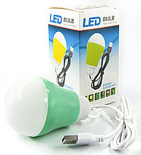 USB-светильник с LED-лампочкой Dengos, шнур ~1м, 5V, 5W, Green (LED-BULB-5V5W-GREEN)