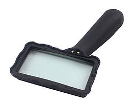 Лупа 50х100 мм прямокутна з підсвічуванням