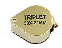 Лупа складна портативна збільшення 30 , діаметр 21 золото
