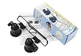 Окуляри бінокуляри з лінзою 20x c LED підсвічуванням NO.9892A-II