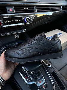 Чоловічі Кросівки Reebok Classic Leather All Black 46