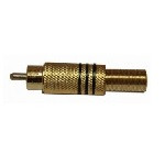 Роз'єм RCA з пружиною (сигнальний під пайку) латунь, чорне