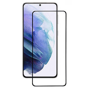 Захисне скло 3D Full Glue Premium для Samsung S21 Black, фото 1