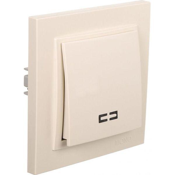 Вимикач з підсвіткою кремовий Mono Electric DESPINA, фото 1