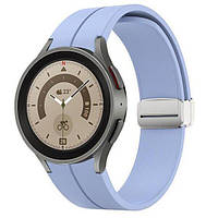 Силиконовый ремешок Cls для Samsung Galaxy Watch5 40mm / 44mm/ Pro 45mm голубой 20мм