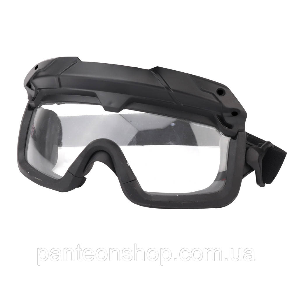 Окуляри під шолом FAST прозора лінза, Black (для Airsoft, Страйкбол)