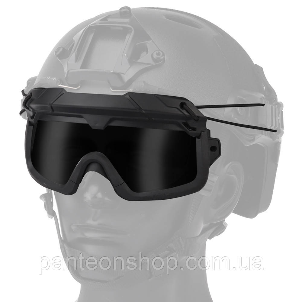 Окуляри для шолома FAST затемнена лінза, Black (для Airsoft, Страйкбол)
