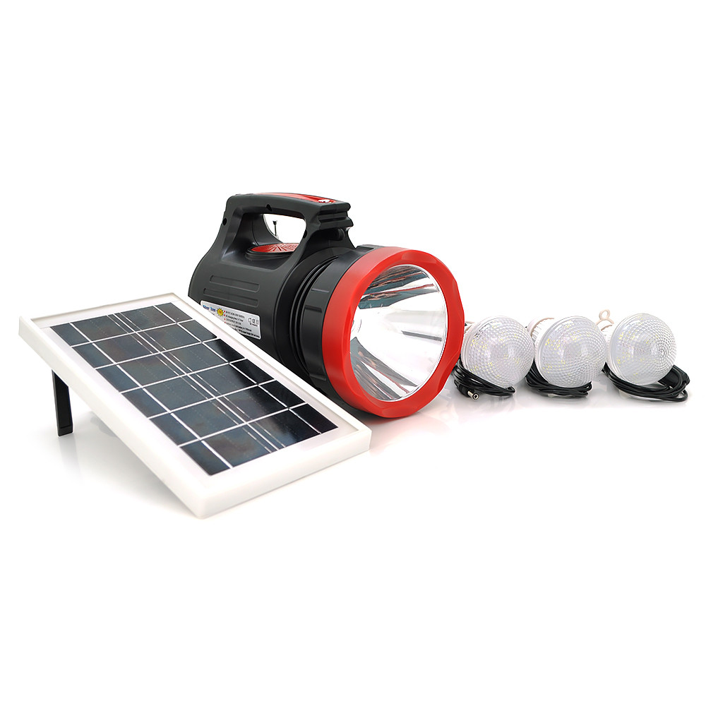 Переносний ліхтар Silver Toss ST-1908BT+Solar, 1+1 режим, Радіо+ Bluetooth колонка, вбудований акум, 3