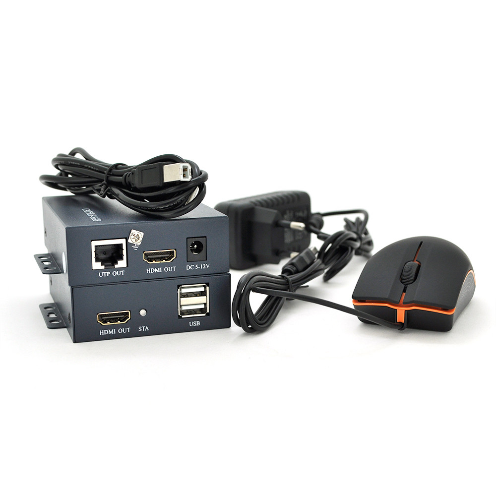 Одноканальний активний подовжувач HDMI сигналу по UTP кабелю. Дальність передачі: до 100 метрів, cat5e / cat6e