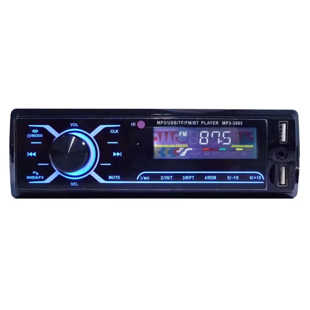 Автомагнитола 1DIN с сенсорным дисплеем Sound Box-3885MP3 Bluetooth, с пультом ДУ, 2хUSB, 200Вт - фото 10 - id-p1836333393