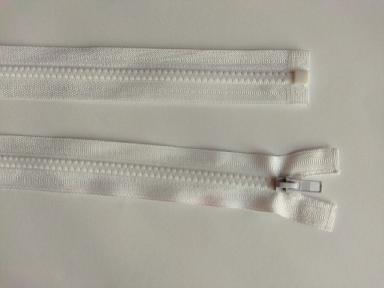 Роз'ємна блискавка права трактор, Т5, 85 см, нейлон, білий, фото 1