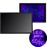 Флуоресцентная Лед доска 50x70 Shiny FLUORECENT BOARD Рекламная LED панель c фломастером и салфеткой