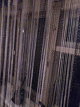 Штори нитки з люрексом веселка чорно-білі, фото 3