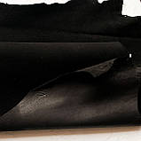 Шкіра натуральна шкіра Велюр шевро 0.6 мм м'яка А5 Чорна, фото 2