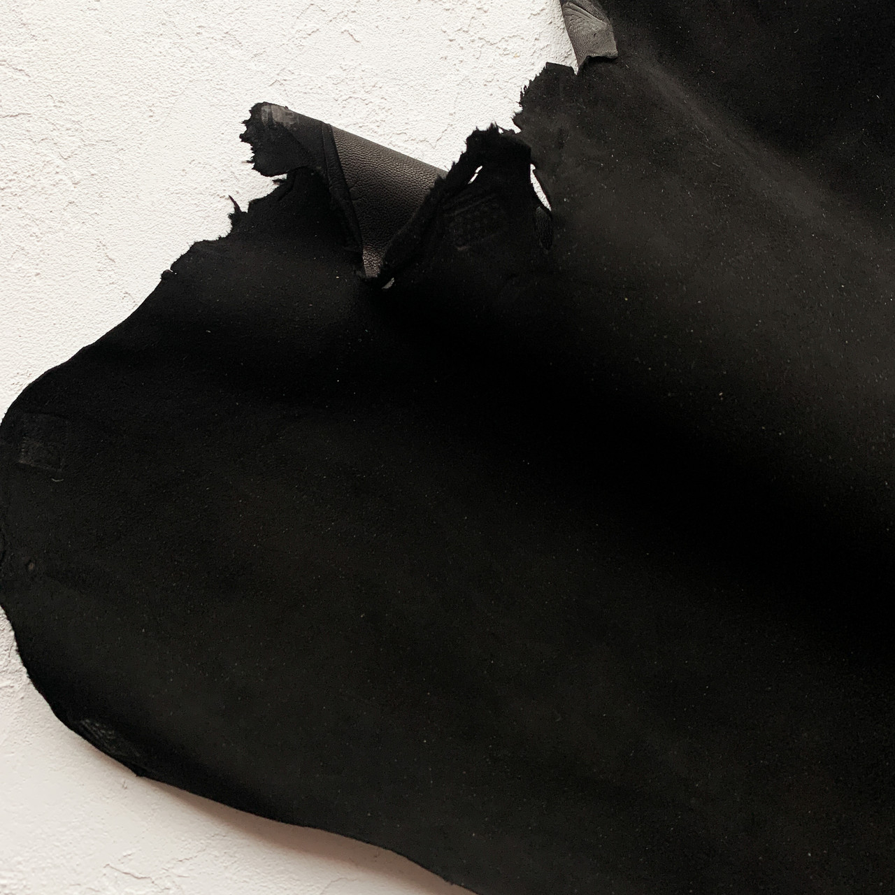 Шкіра натуральна шкіра Велюр шевро 0.6 мм м'яка А5 Чорна, фото 1