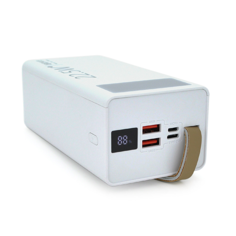 Power bank 40000 mAh, YM-354, Input: 5V/2.1A, Output: 5V /2.1A, Fast Charger PD 22.5W(QC3.0)/Type-C, Black,
