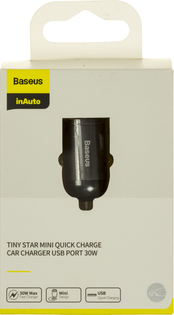 Зарядний пристрій авто Baseus №PB2089Z-1 5A 30W Fast Charge USB black7883/Breidon/