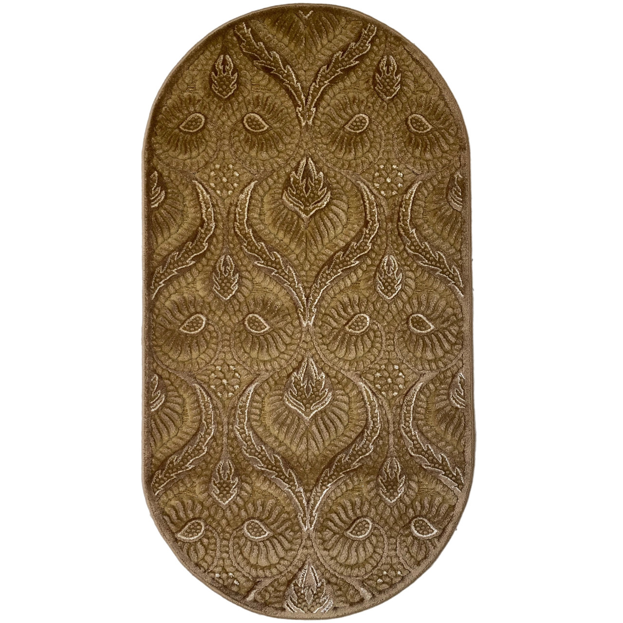 80x150 Bianco Pierre Cardin 3750b Gaziantep 3D, килим овал на підлогу.