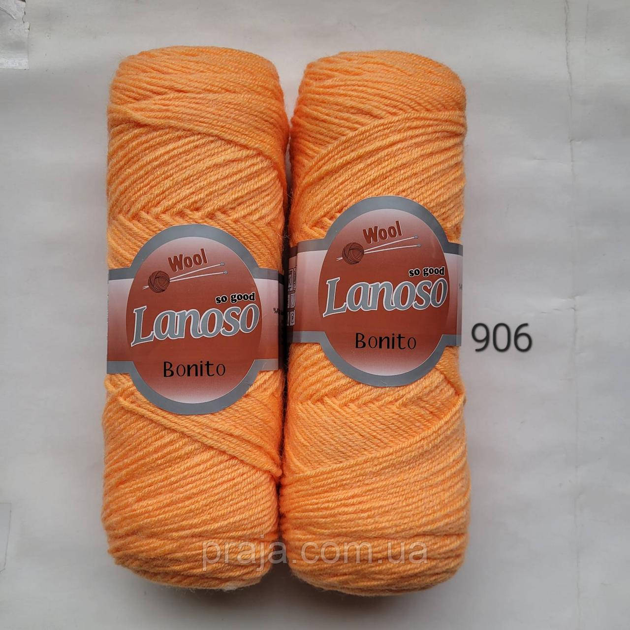 Пряжа Lanoso Bonito (Боніто) -  906 оранж, фото 1